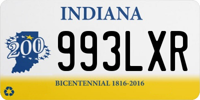 IN license plate 993LXR