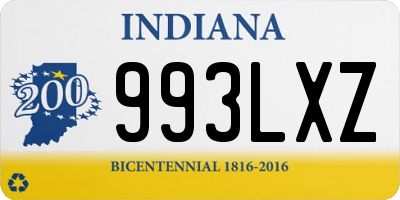 IN license plate 993LXZ