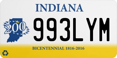 IN license plate 993LYM