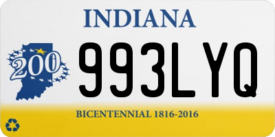 IN license plate 993LYQ