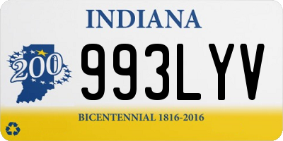 IN license plate 993LYV