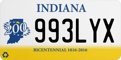 IN license plate 993LYX