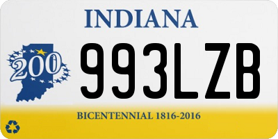 IN license plate 993LZB