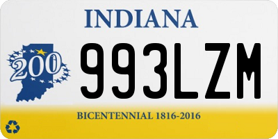 IN license plate 993LZM