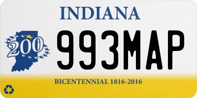 IN license plate 993MAP