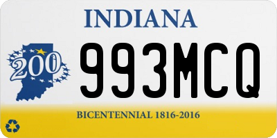 IN license plate 993MCQ