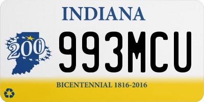 IN license plate 993MCU