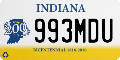 IN license plate 993MDU