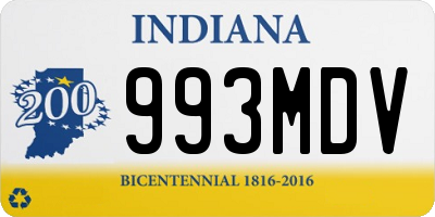 IN license plate 993MDV