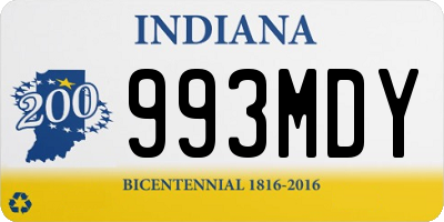 IN license plate 993MDY