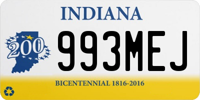 IN license plate 993MEJ