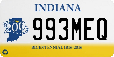 IN license plate 993MEQ