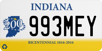 IN license plate 993MEY