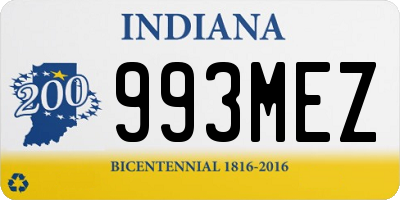 IN license plate 993MEZ