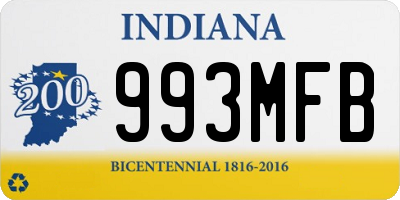 IN license plate 993MFB