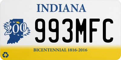 IN license plate 993MFC