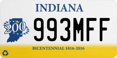 IN license plate 993MFF