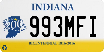 IN license plate 993MFI