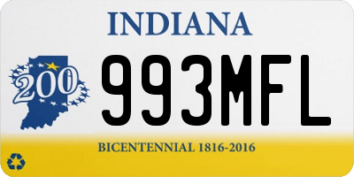 IN license plate 993MFL