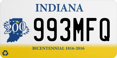 IN license plate 993MFQ