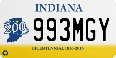 IN license plate 993MGY