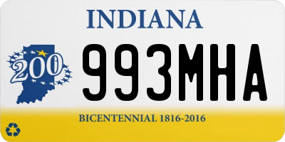 IN license plate 993MHA