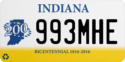 IN license plate 993MHE