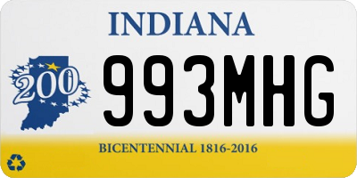 IN license plate 993MHG