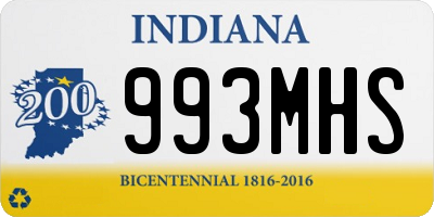 IN license plate 993MHS