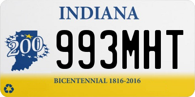 IN license plate 993MHT