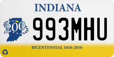 IN license plate 993MHU