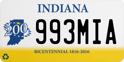 IN license plate 993MIA