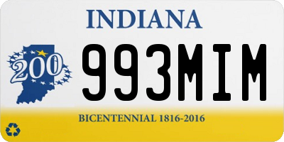 IN license plate 993MIM