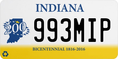 IN license plate 993MIP