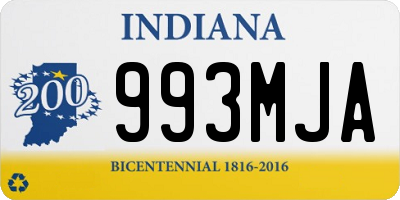 IN license plate 993MJA