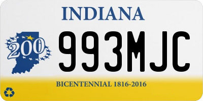 IN license plate 993MJC