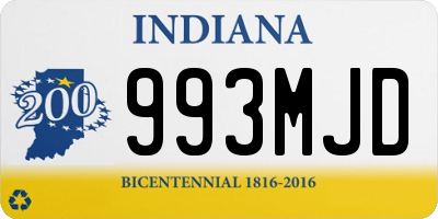 IN license plate 993MJD