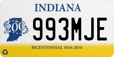 IN license plate 993MJE