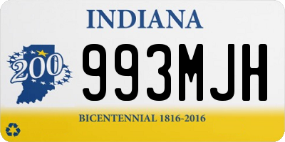 IN license plate 993MJH