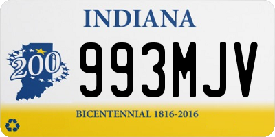 IN license plate 993MJV