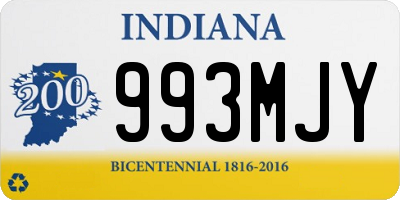 IN license plate 993MJY