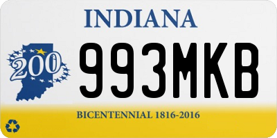 IN license plate 993MKB