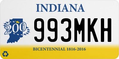 IN license plate 993MKH