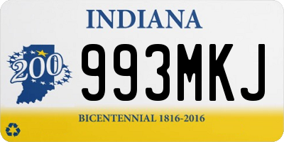 IN license plate 993MKJ