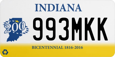 IN license plate 993MKK