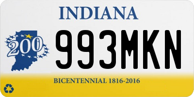 IN license plate 993MKN