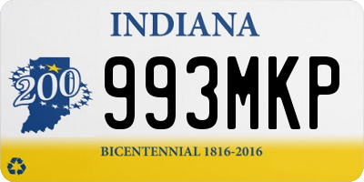 IN license plate 993MKP