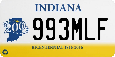 IN license plate 993MLF