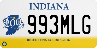 IN license plate 993MLG