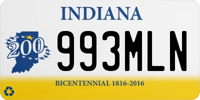 IN license plate 993MLN